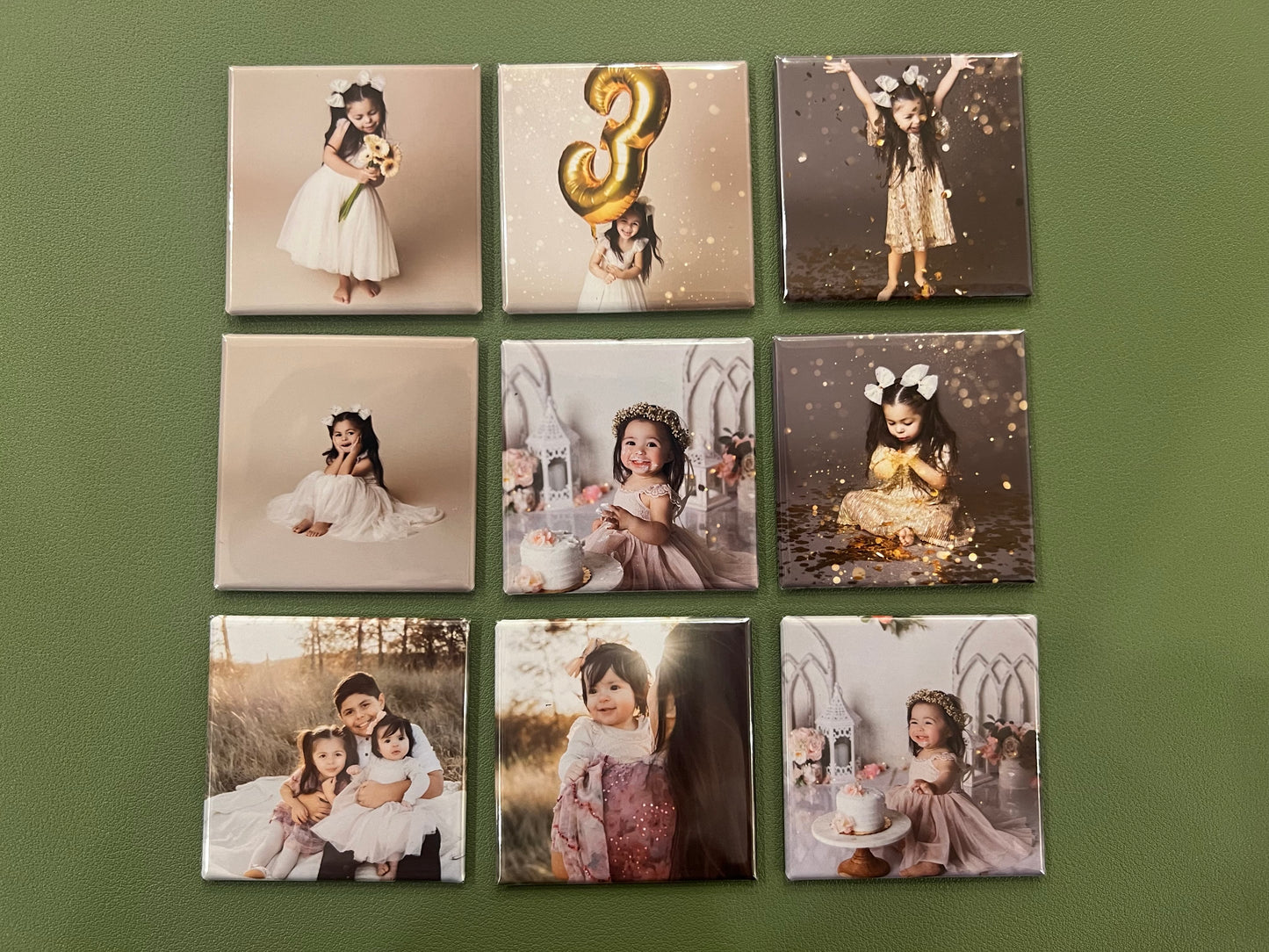 2x2 Custom Photo Magnets (set of 9)