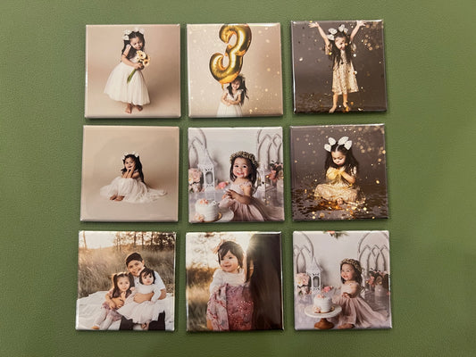 2x2 Custom Photo Magnets (set of 9)